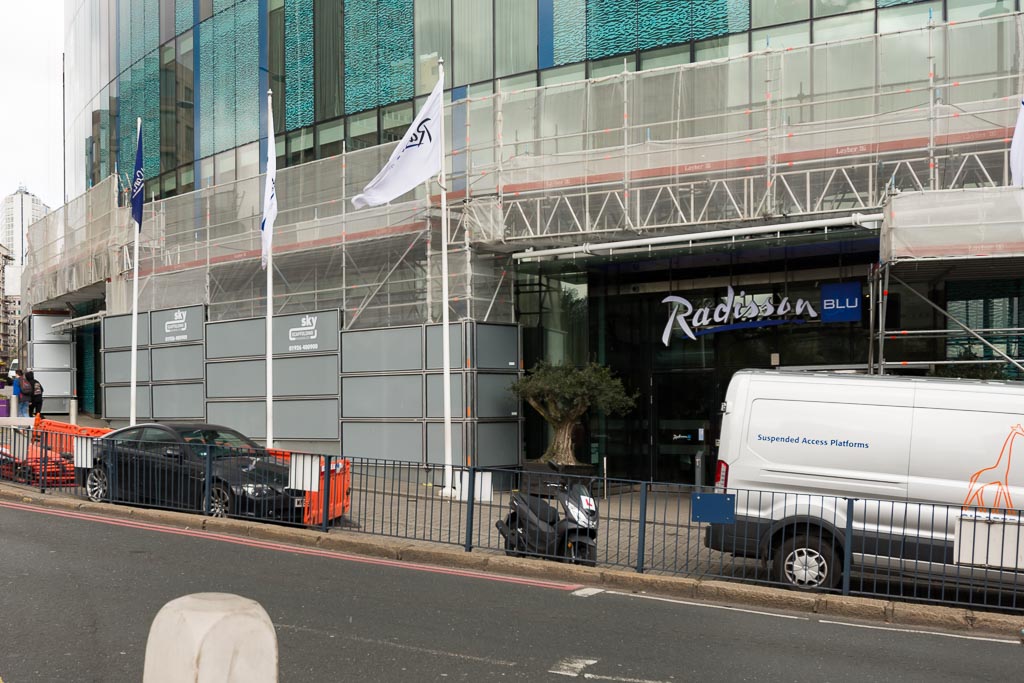 Radisson Blu Hotel, Birmingham Scaffolding on Radisson Blu Hotel in Birmingham